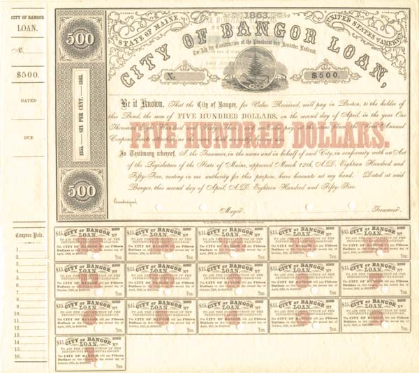 City of Bangor Loan - Unissued Bond